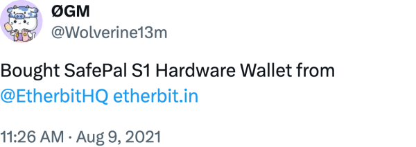 ØGM (@Wolverine13m) reviews Etherbit.in