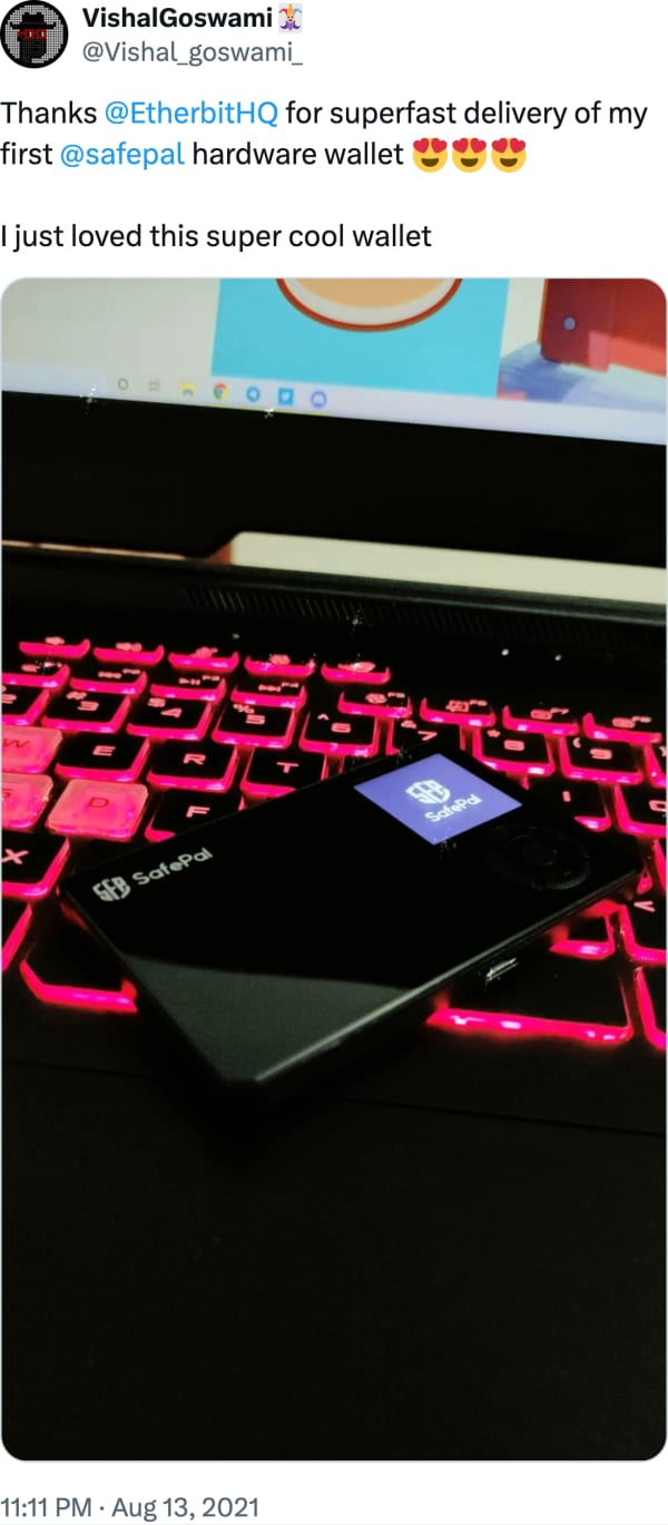 VishalGoswami (@Vishal_goswami_) reviews Etherbit.in