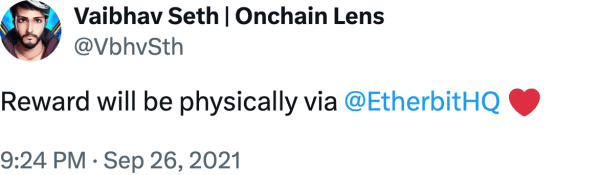 Vaibhav Seth | Onchain Lens (@VbhvSth) reviews Etherbit.in