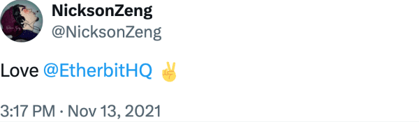 NicksonZeng (@NicksonZeng) reviews Etherbit.in