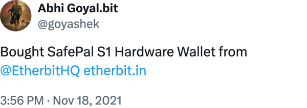 Abhi Goyal.bit (@goyashek) reviews Etherbit.in