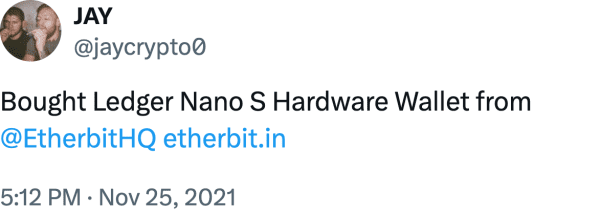 JAY (@jaycrypto0) reviews Etherbit.in