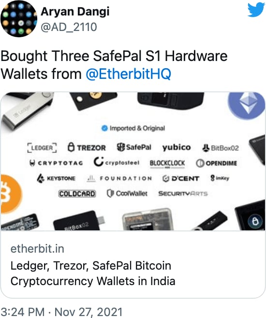 @ARYANDANGI11 reviews Etherbit.in