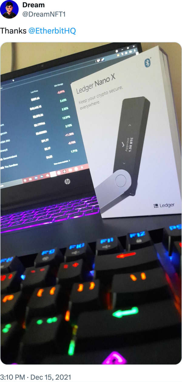 Dream (@DreamNFT1) reviews Etherbit.in