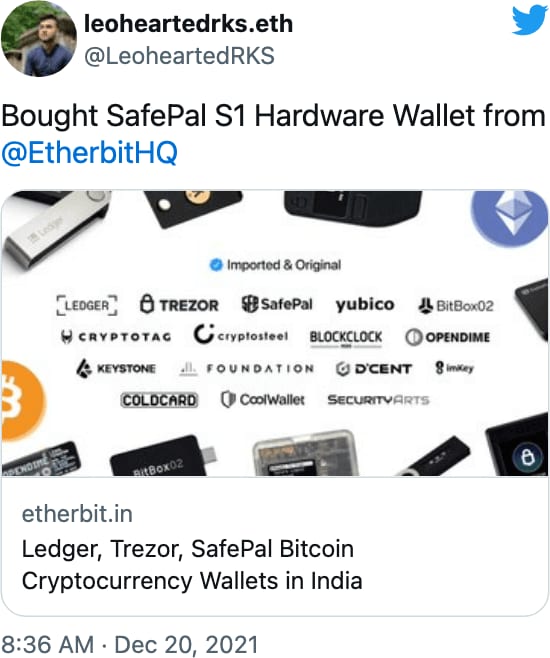 @LeoheartedRKS reviews Etherbit.in
