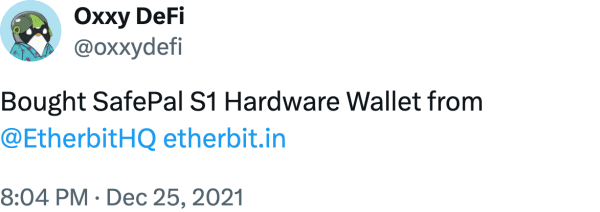 Oxxy DeFi (@oxxydefi) reviews Etherbit.in