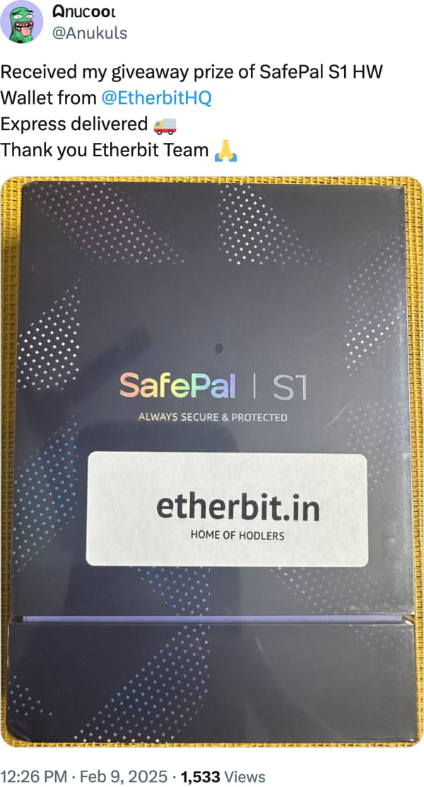 ᗣᥒᥙᥴooꙆ (@Anukuls) reviews Etherbit.in