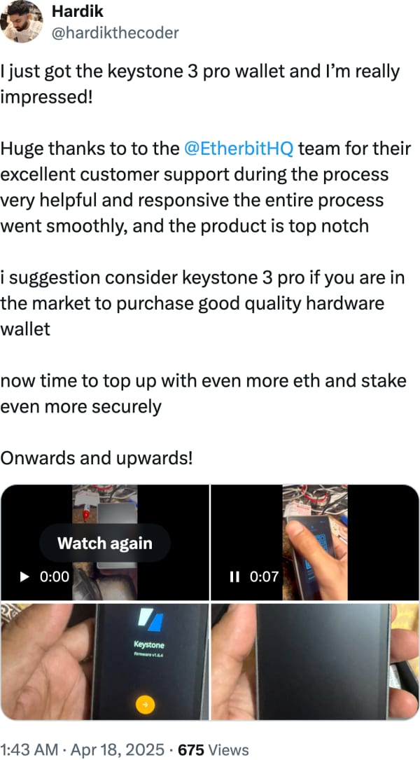 Hardik (@hardikthecoder) reviews Etherbit.in