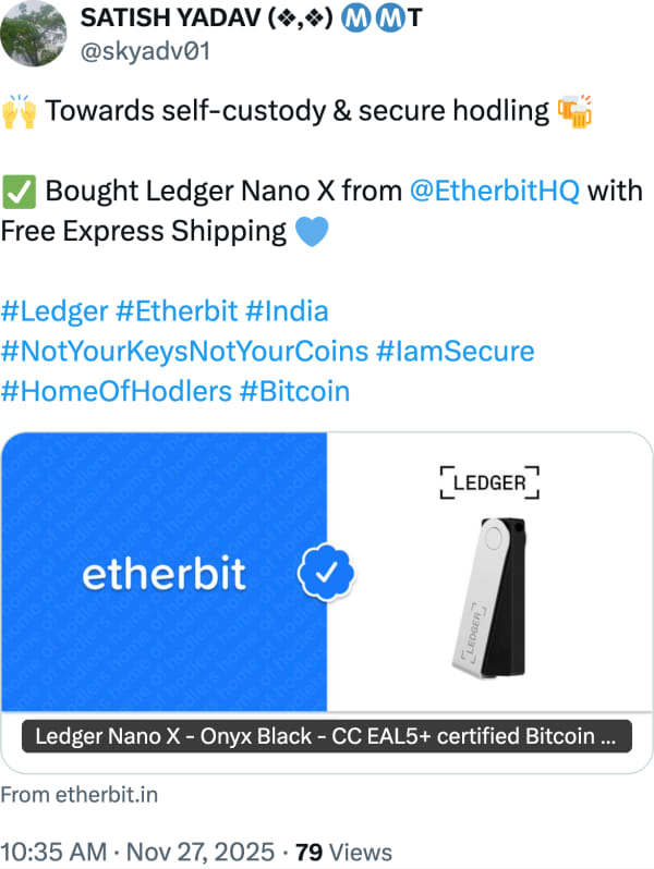 SATISH YADAV (❖,❖) T (@skyadv01) reviews Etherbit.in
