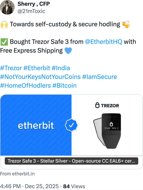 Sherry , CFP (@21mToxic) reviews Etherbit.in