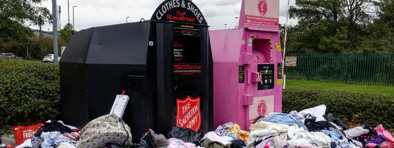 can clothes be thrown in the bin