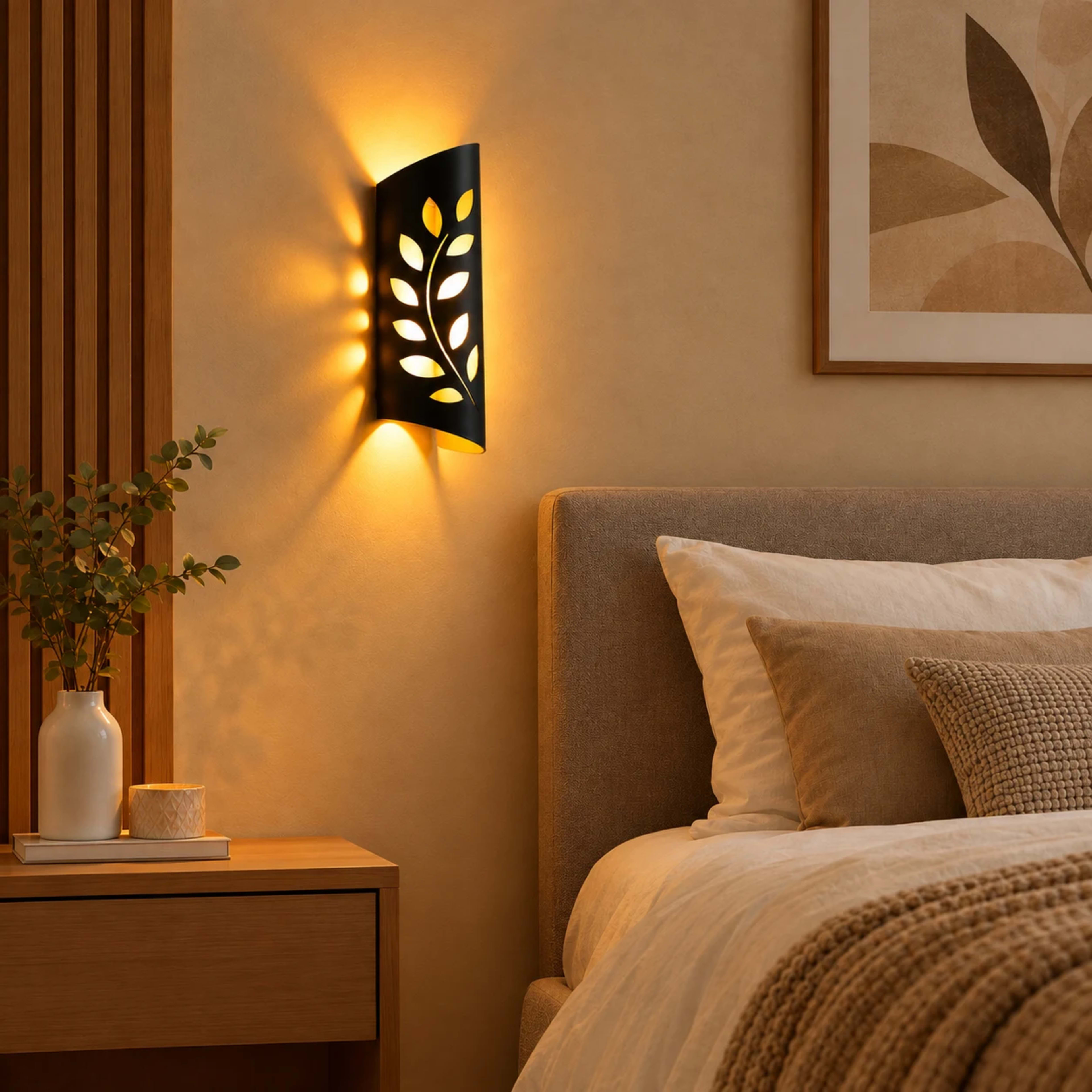 Premium Leaf Design PVC LED Wall Lamp