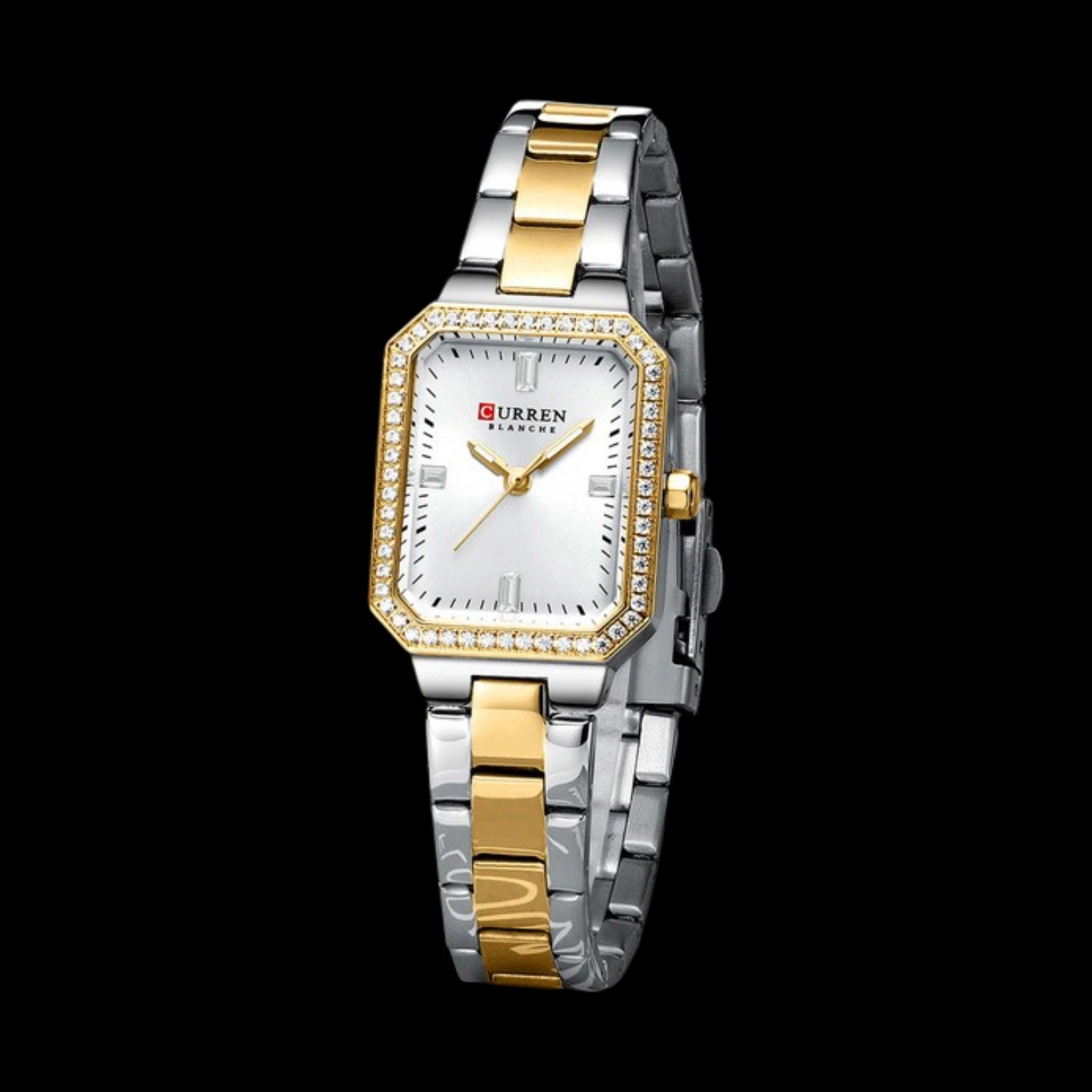 CURREN 9102 Luxury Diamond Cut Quartz Watch for Women | Prenaxo