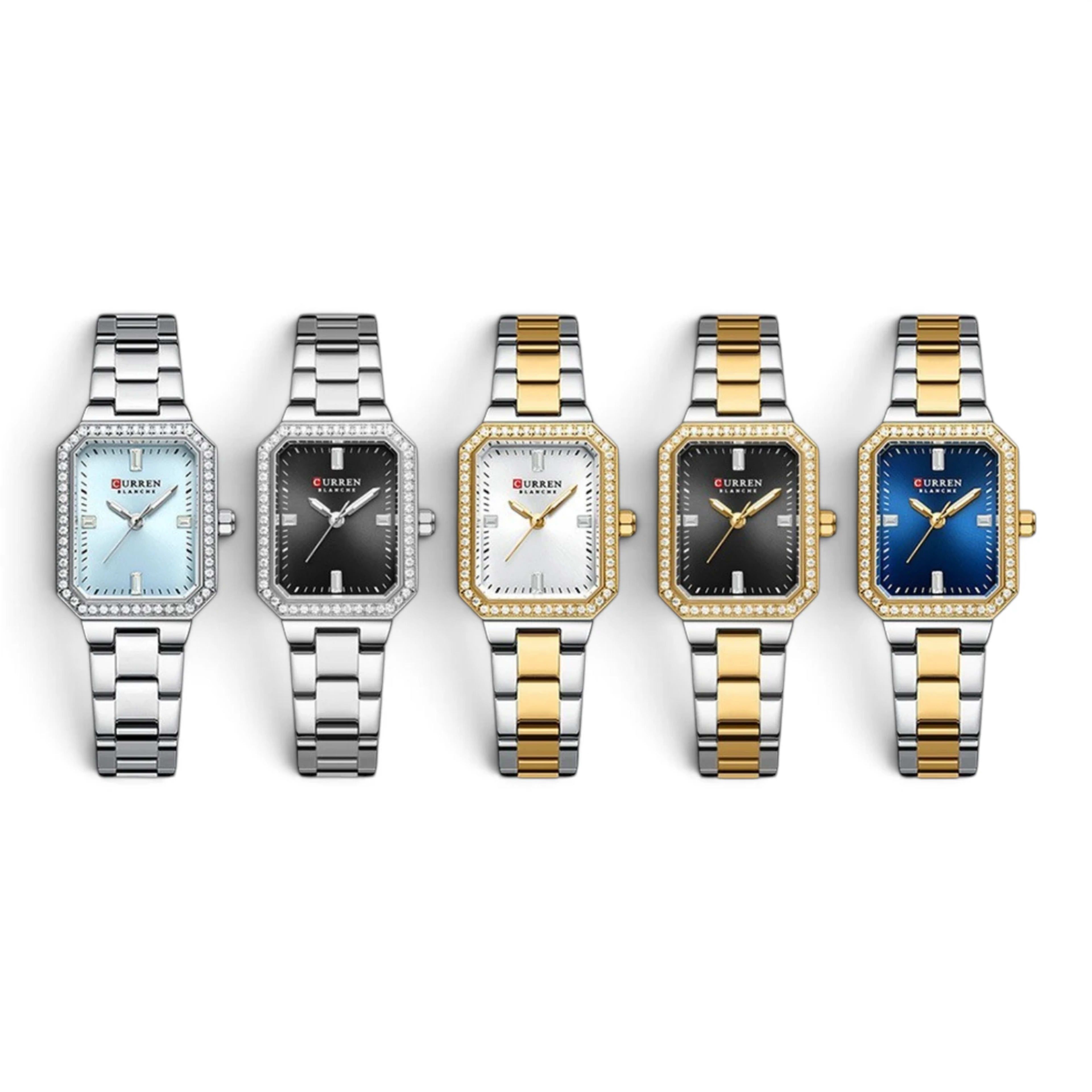 CURREN 9102 Luxury Diamond Cut Quartz Watch for Women | Prenaxo