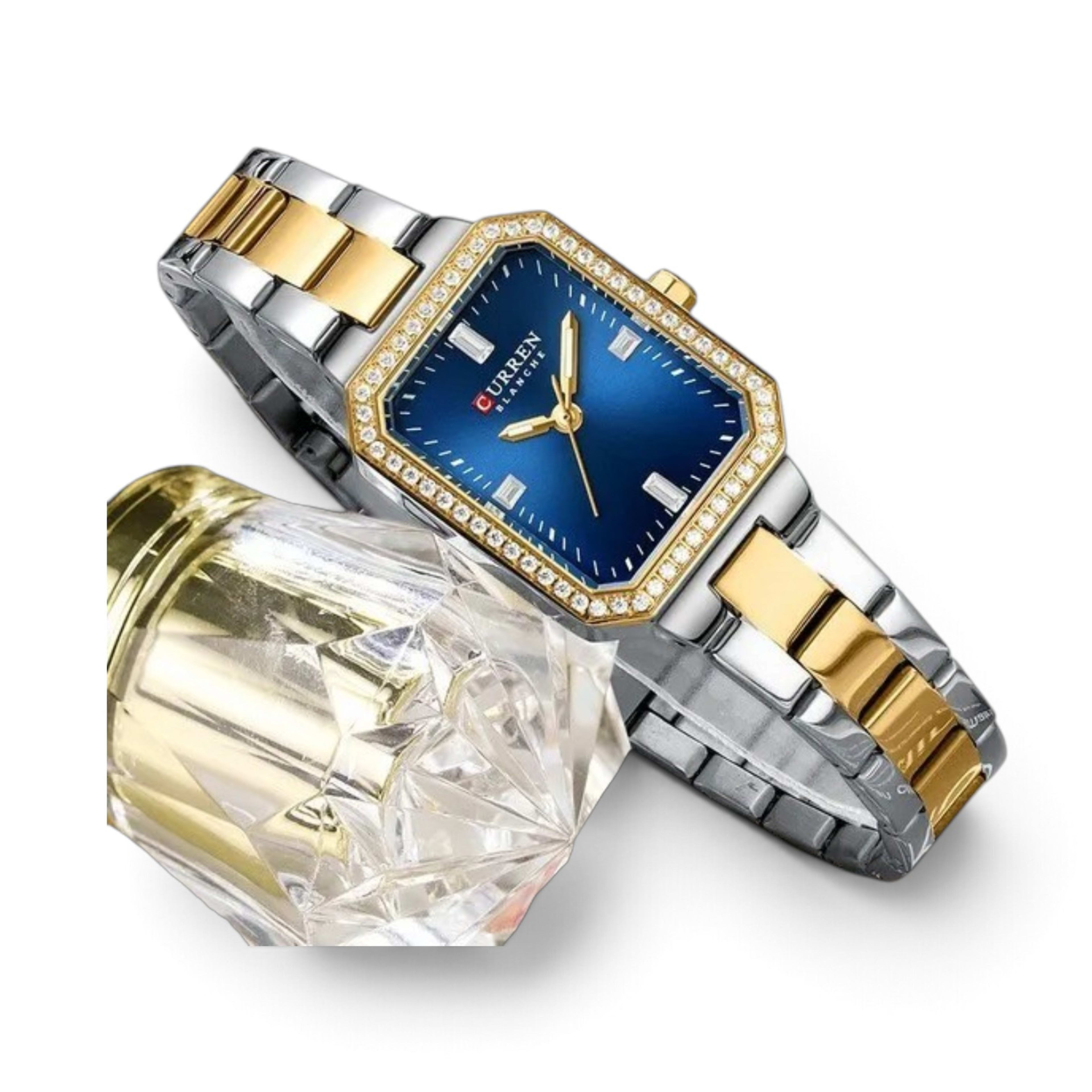 CURREN 9102 Luxury Diamond Cut Quartz Watch for Women | Prenaxo