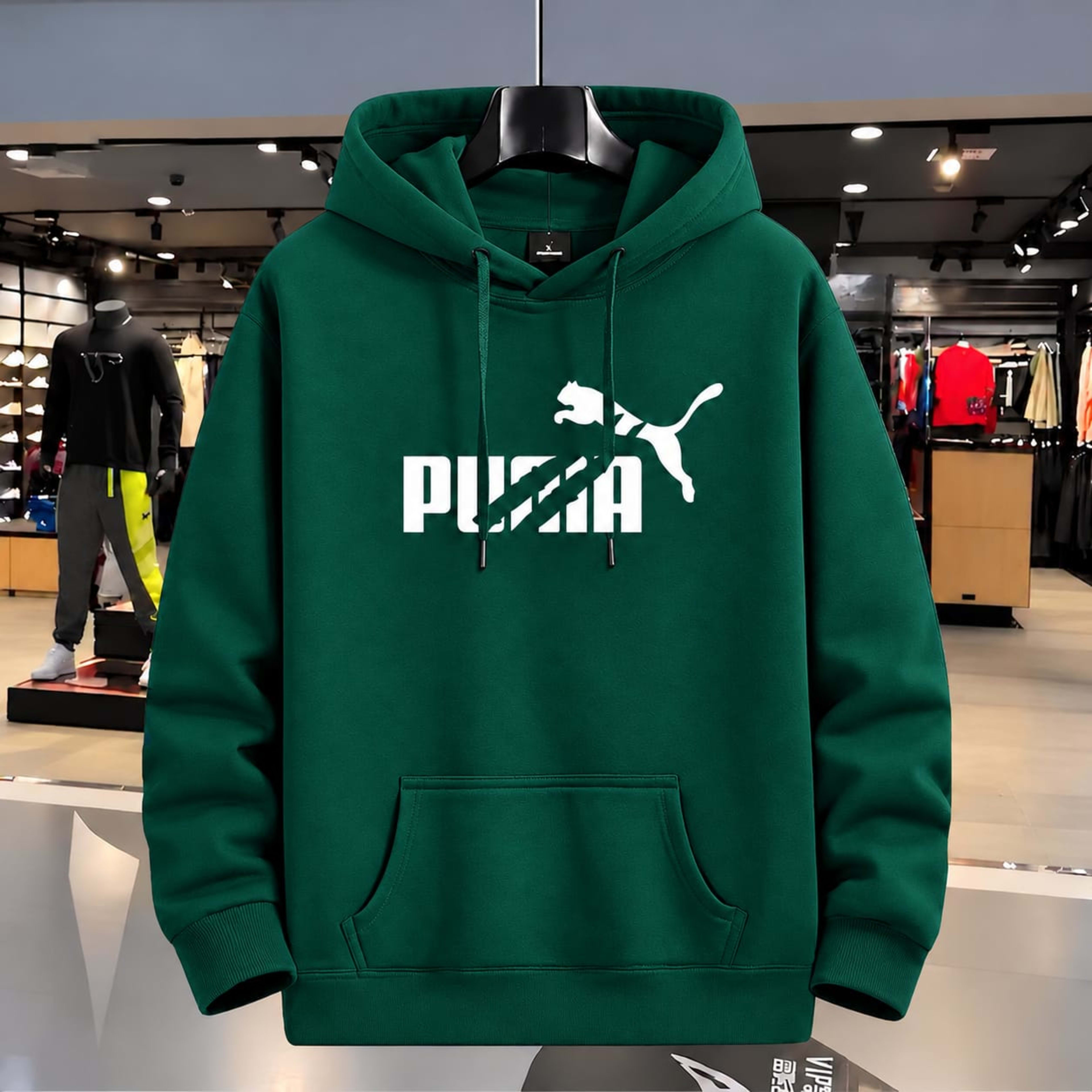 Puma Graphic Printed Cotton Hoodie for Men