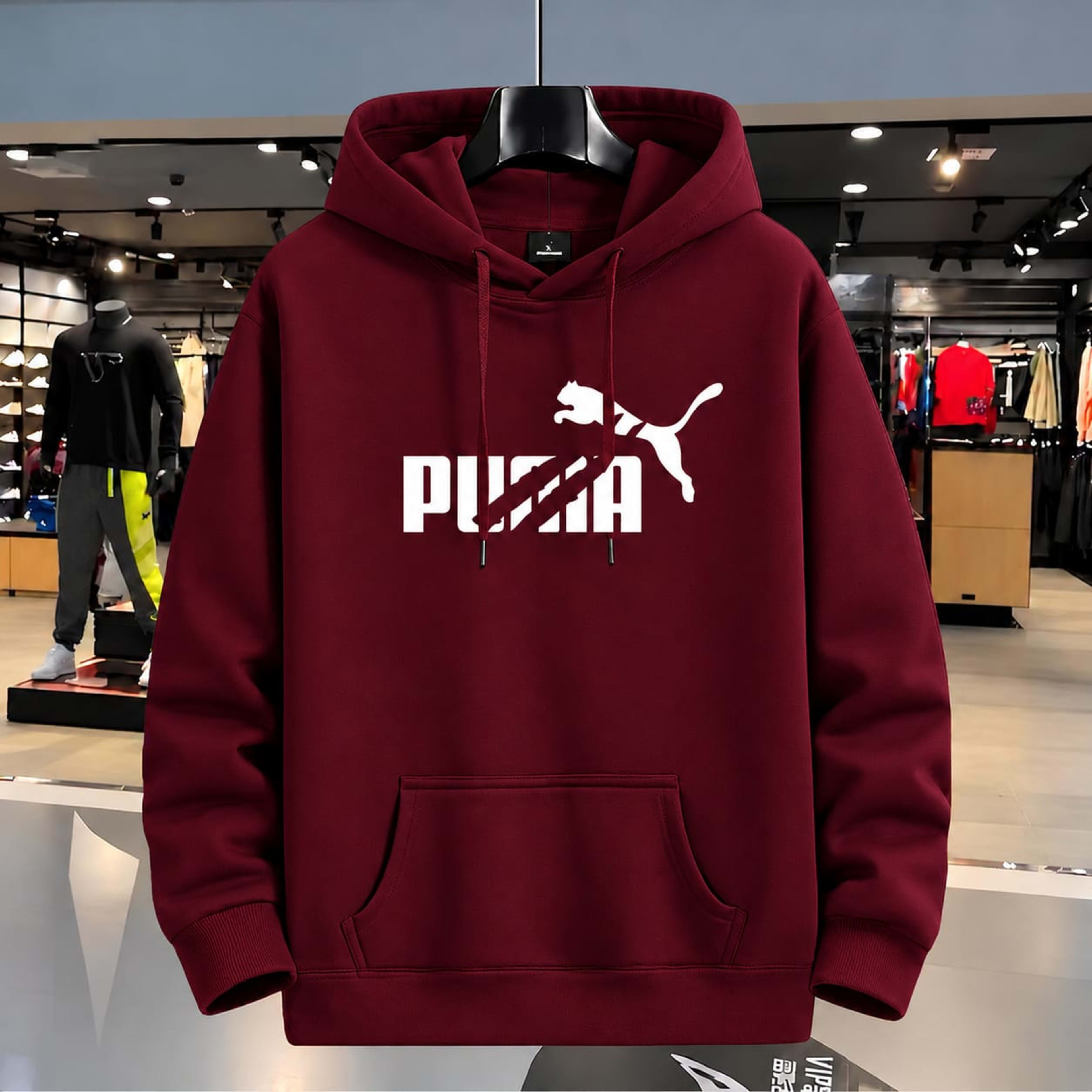 Puma Graphic Printed Cotton Hoodie for Men