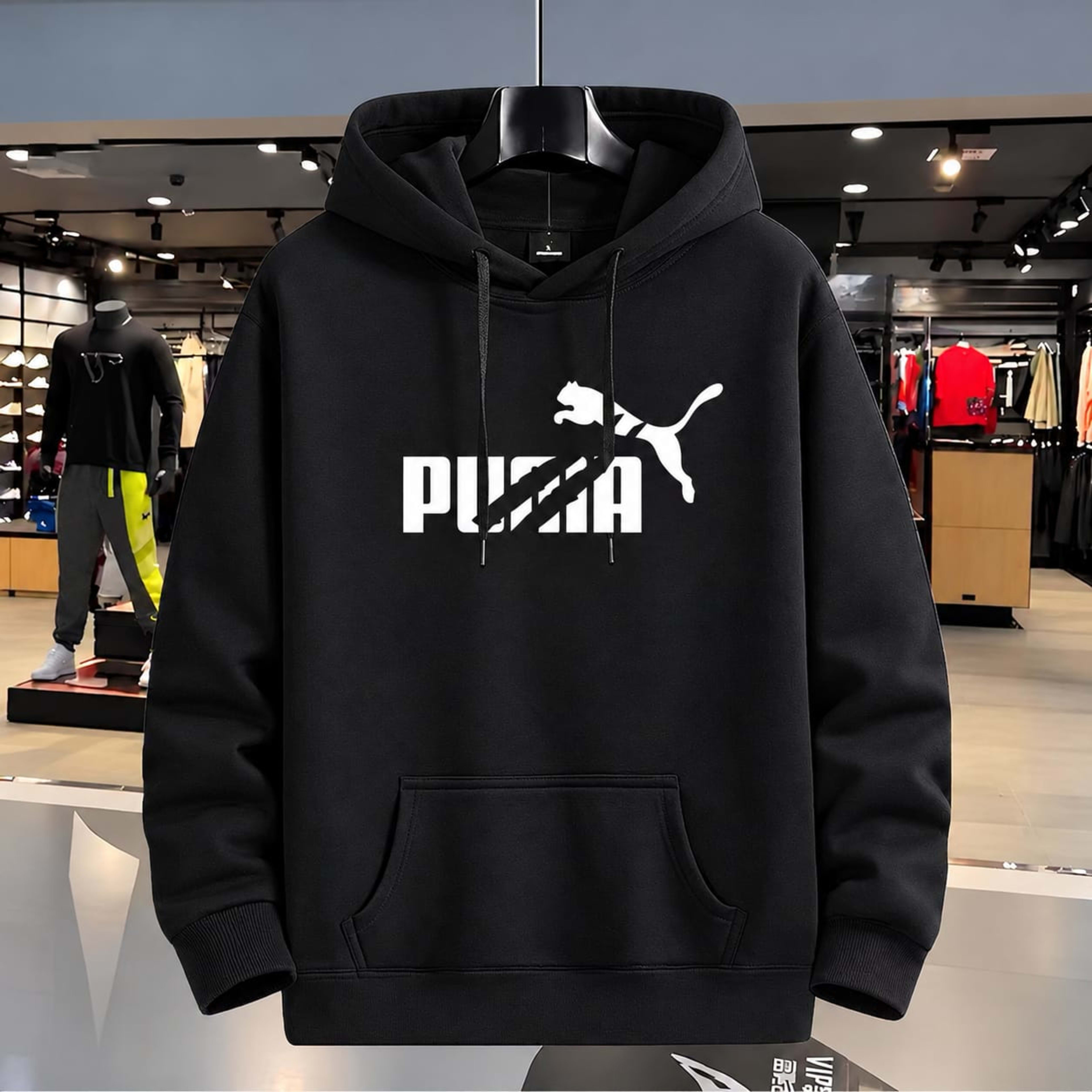Puma Graphic Printed Cotton Hoodie for Men