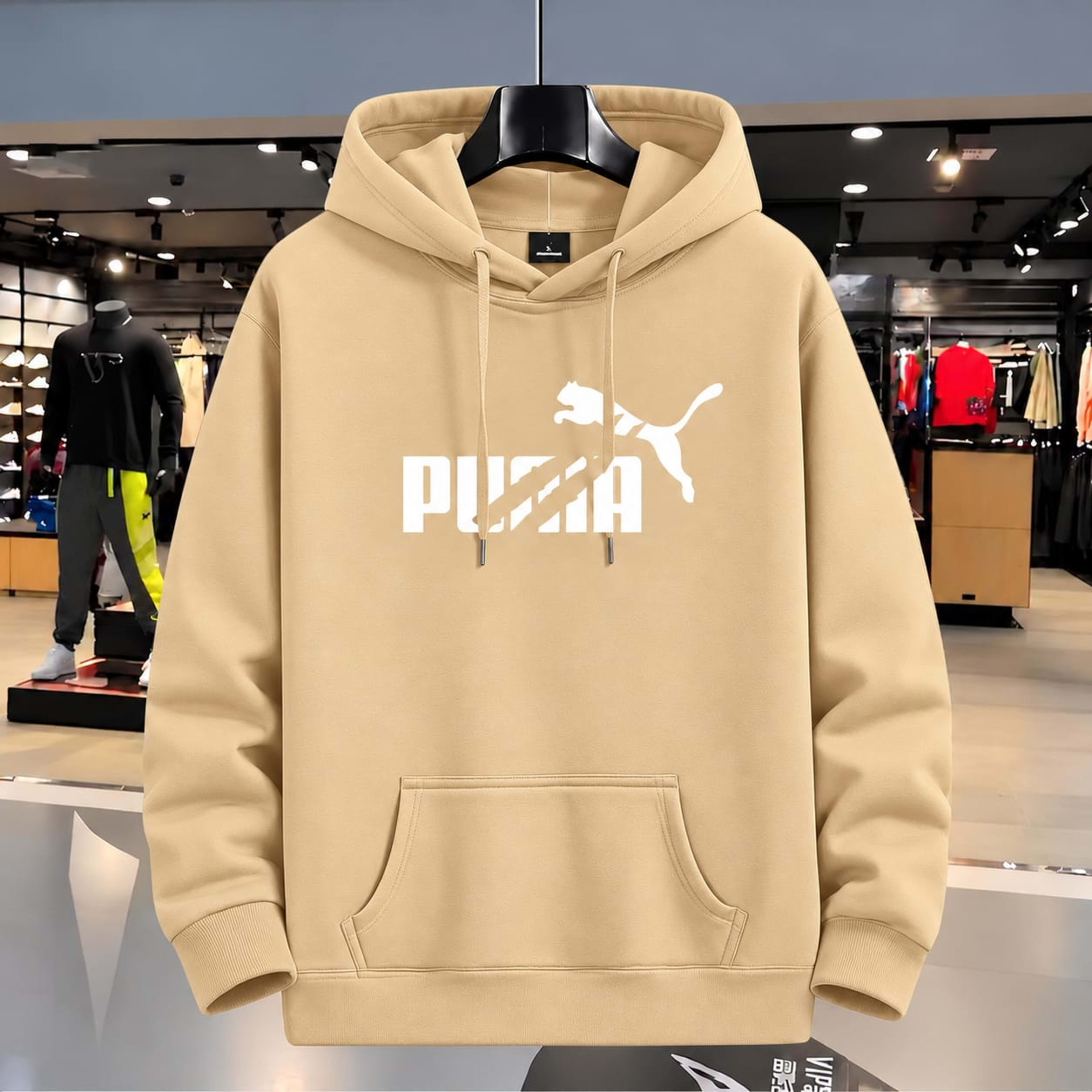 Puma Graphic Printed Cotton Hoodie for Men