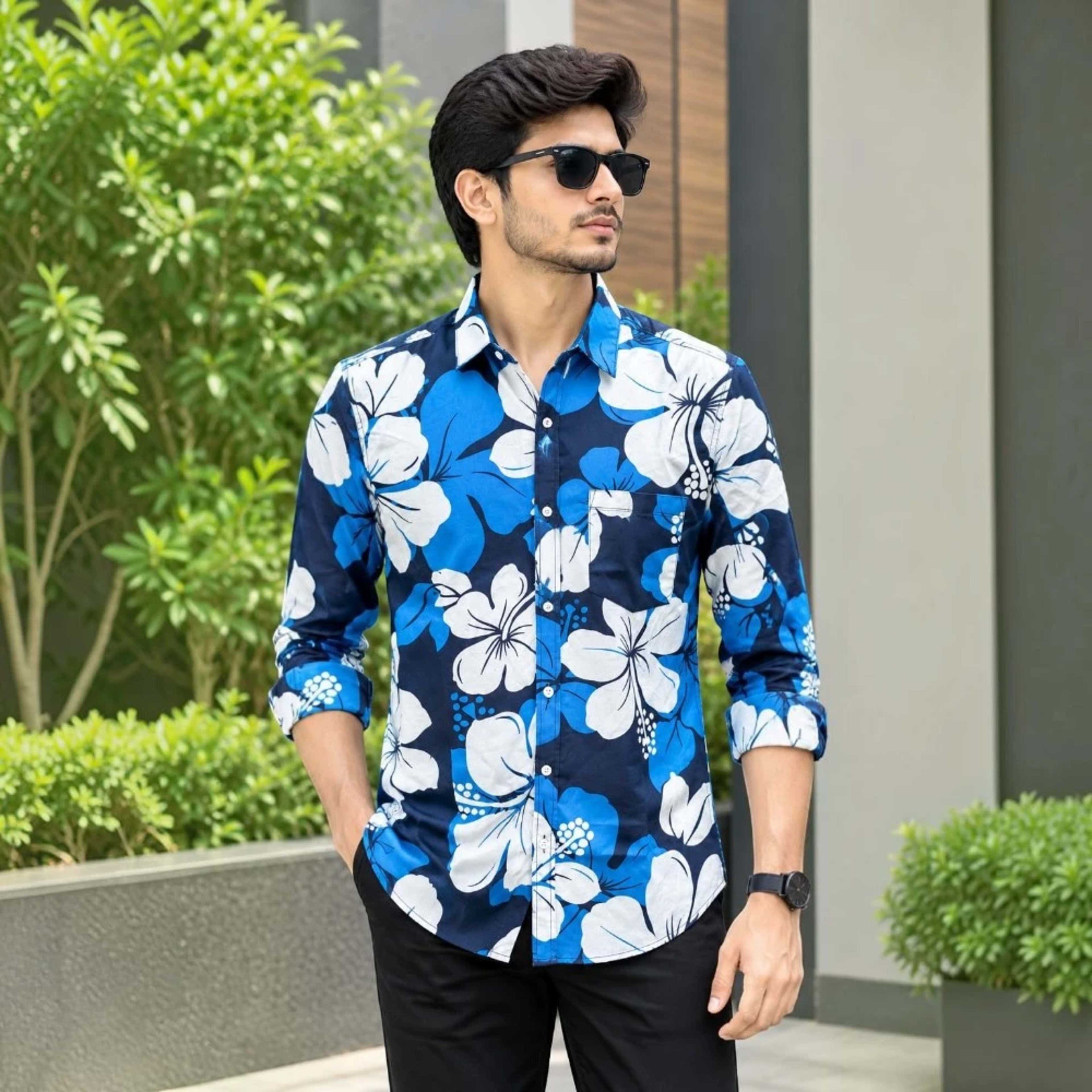 Premium Cotton Full Sleeve Printed Shirt for Men