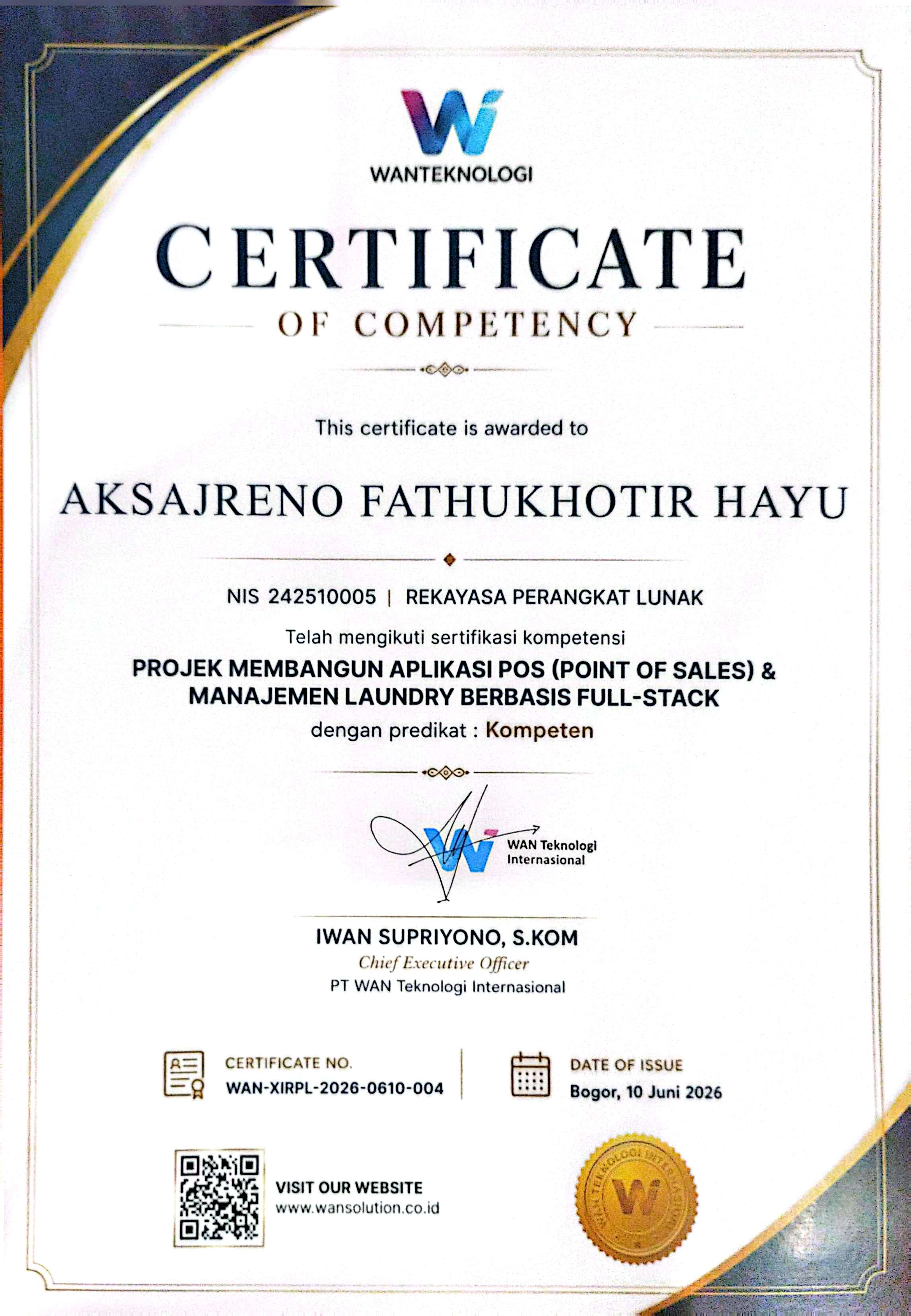 Certificate 1