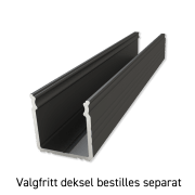 ETLED STRIP PROFIL HØY SORT