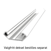 ETLED STRIP HJØRNEPROFIL HVIT