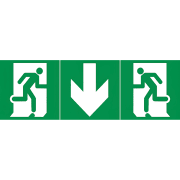 NØDLYS SKILT PIL NED