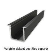 ETLED STRIP PROFIL HØY SORT