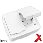 X.STIKK PÅVEGG M/J DOBBEL IP44
