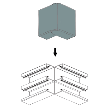 UTV.HJØRNE JUSTERBART 100X50