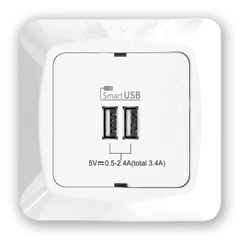 USB LADER INNF 5V/3,4A 2 UTTAK