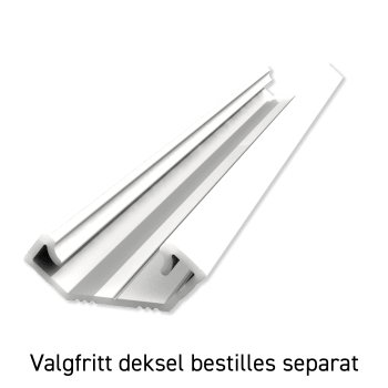 ETLED STRIP HJØRNEPROFIL HVIT