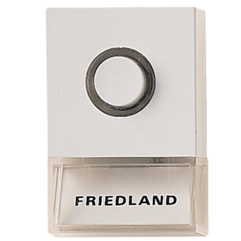 PÅVEGG RINGEKNAPP HVIT M/LYS