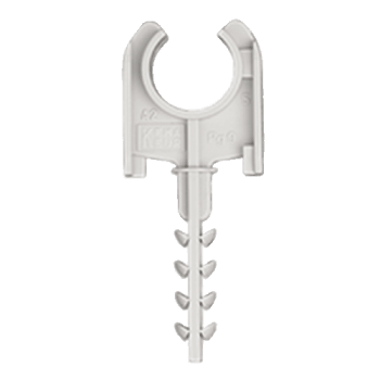 AKS RØRFESTE 16MM GRÅ