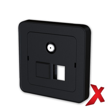 X.DEKSEL 2XRJ45+F-KONTAKT