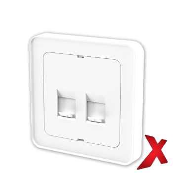 X.DATA DEKSEL 2xRJ45 RETT