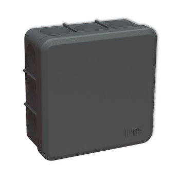 KOBLINGSBOKS IP65 SORT 85X85MM