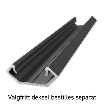 ETLED STRIP HJØRNEPROFIL SORT
