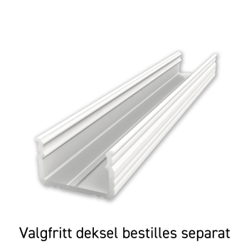 ETLED STRIP PROFIL LAV HVIT