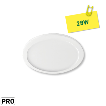 ETLED FLAT PRO 28W HVIT DIMBAR