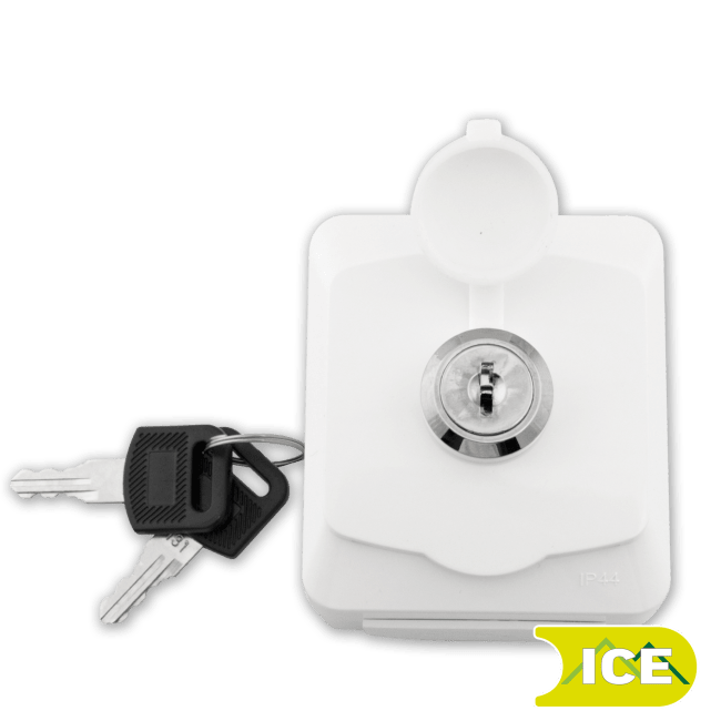 STIKK PÅVEGG ENKEL M/LÅS IP44