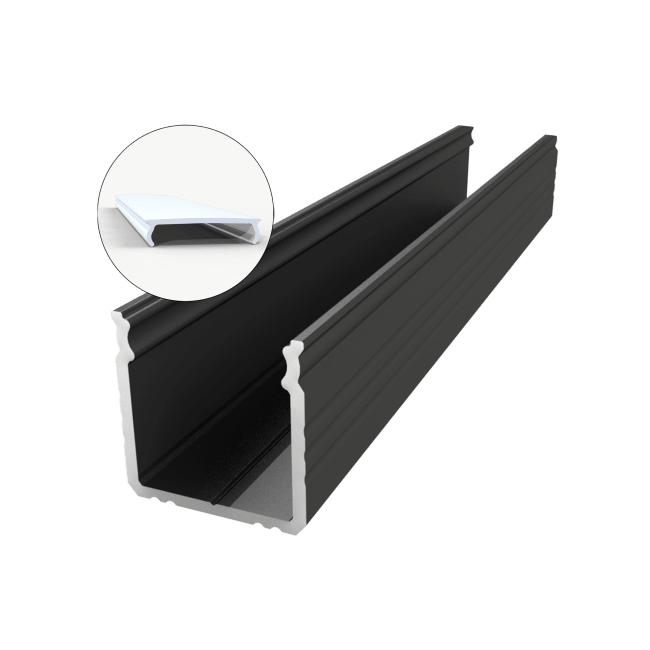 ETLED STRIP PROFIL HØY SORT