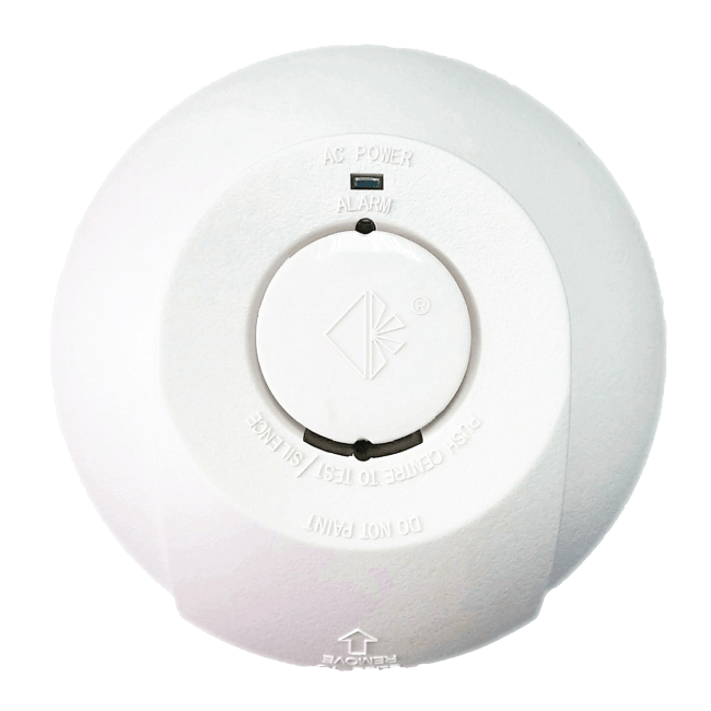 RØYKVARSLER OPTISK 230V HVIT