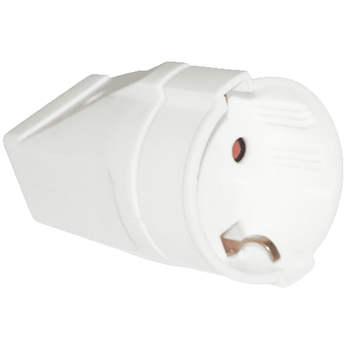 SKJØTEKONTAKT, M/JORD - HVIT