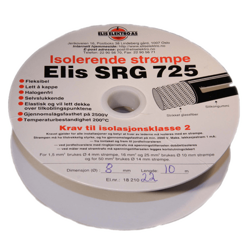 KORTSLUTNINGSTRØMPE 10MM SORT