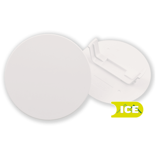 VEGGLOKK SNAP HVIT Ø100