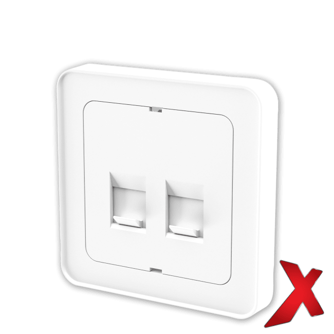 X.DATA DEKSEL 2xRJ45 RETT