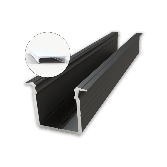 ETLED STRIP PROFIL HØY SORT