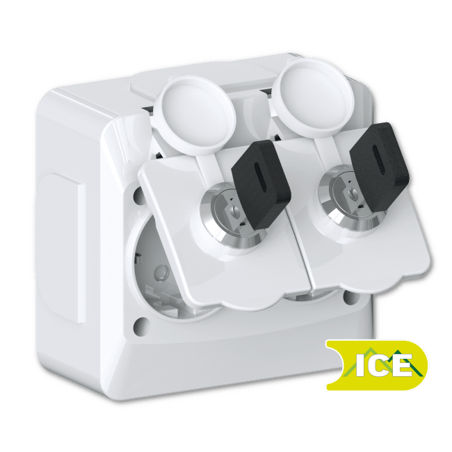 STIKK PÅVEGG DOBB LÅS IP44 V5